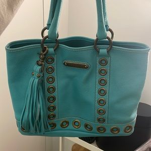 Turquoise Isabelle Fiore tote bag